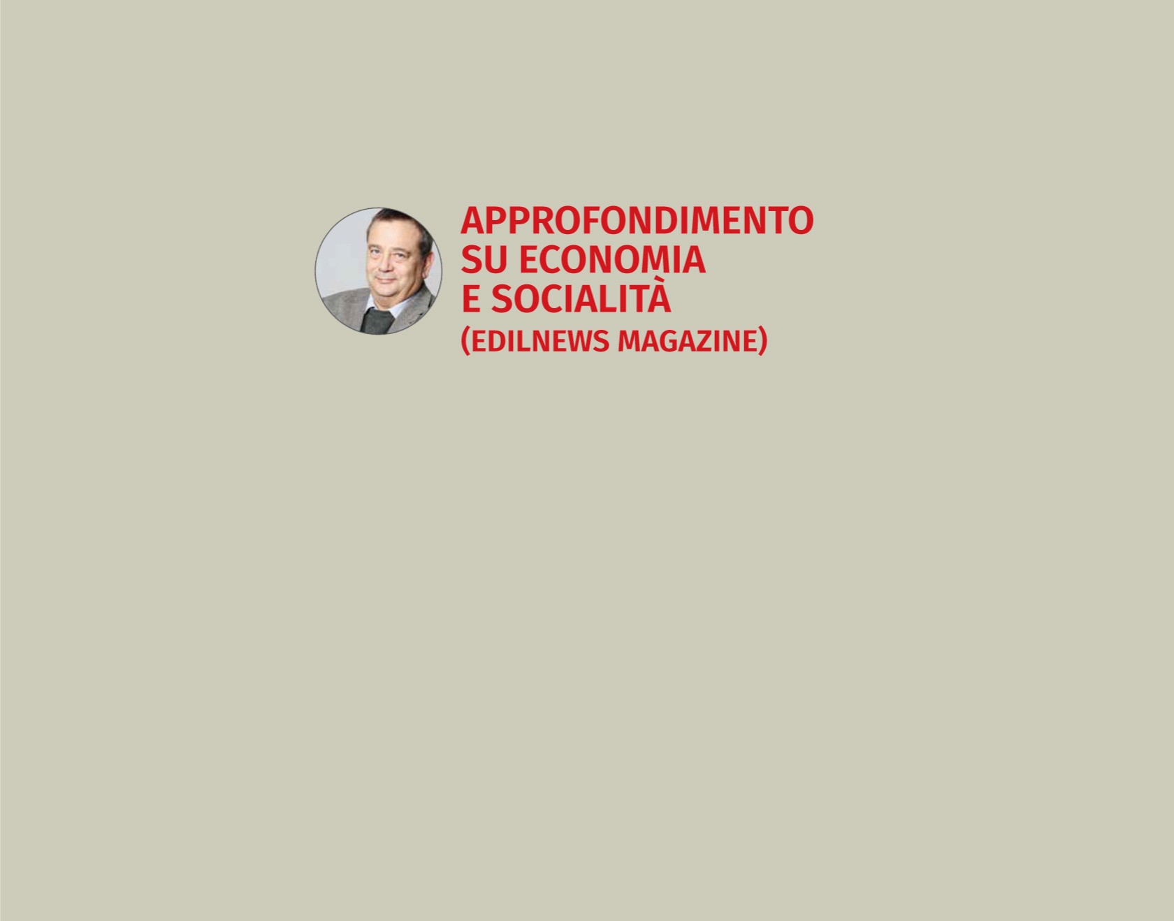 Approfondimento su economia e socialità